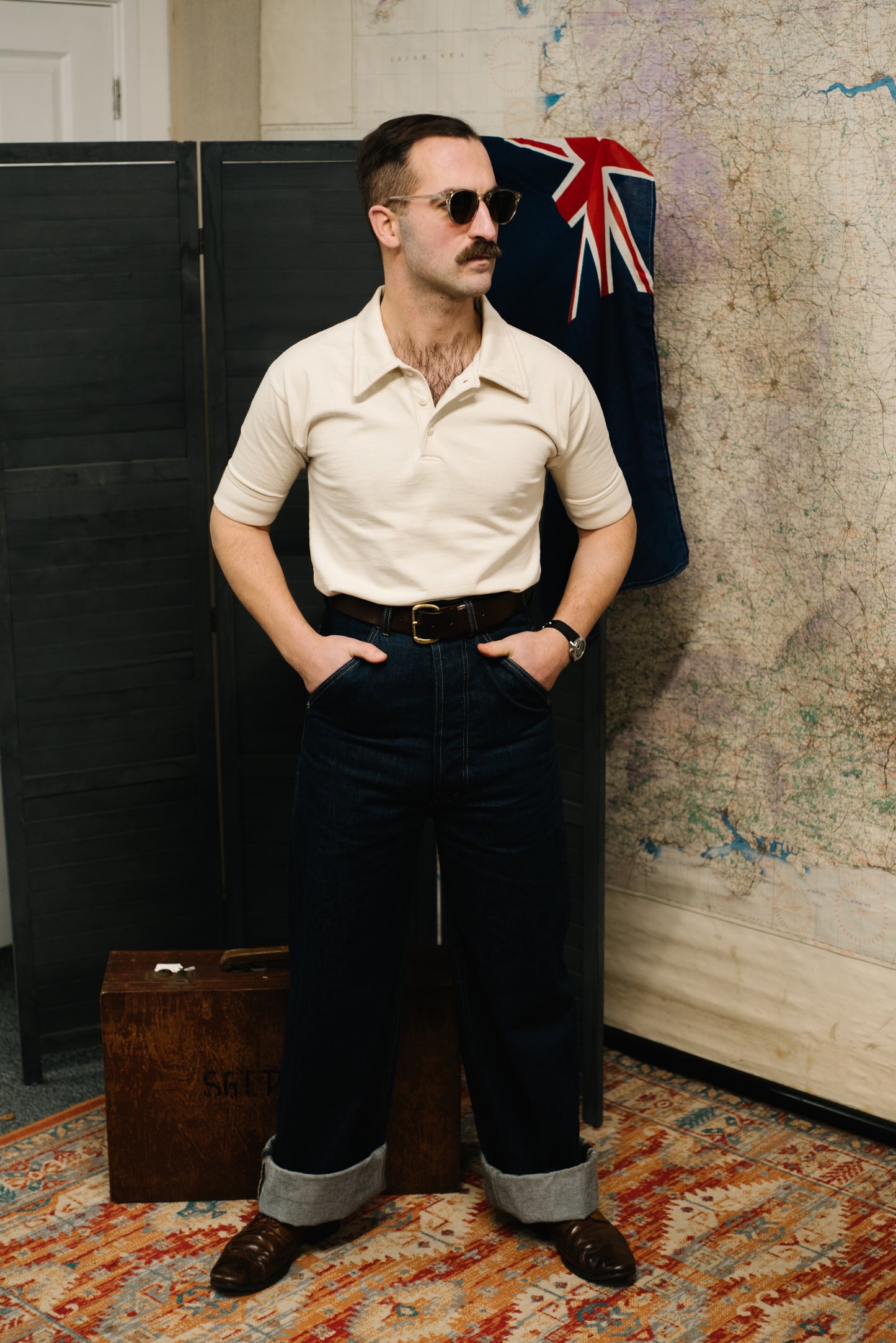 The Radcliffe Polo Shirt in Ivory