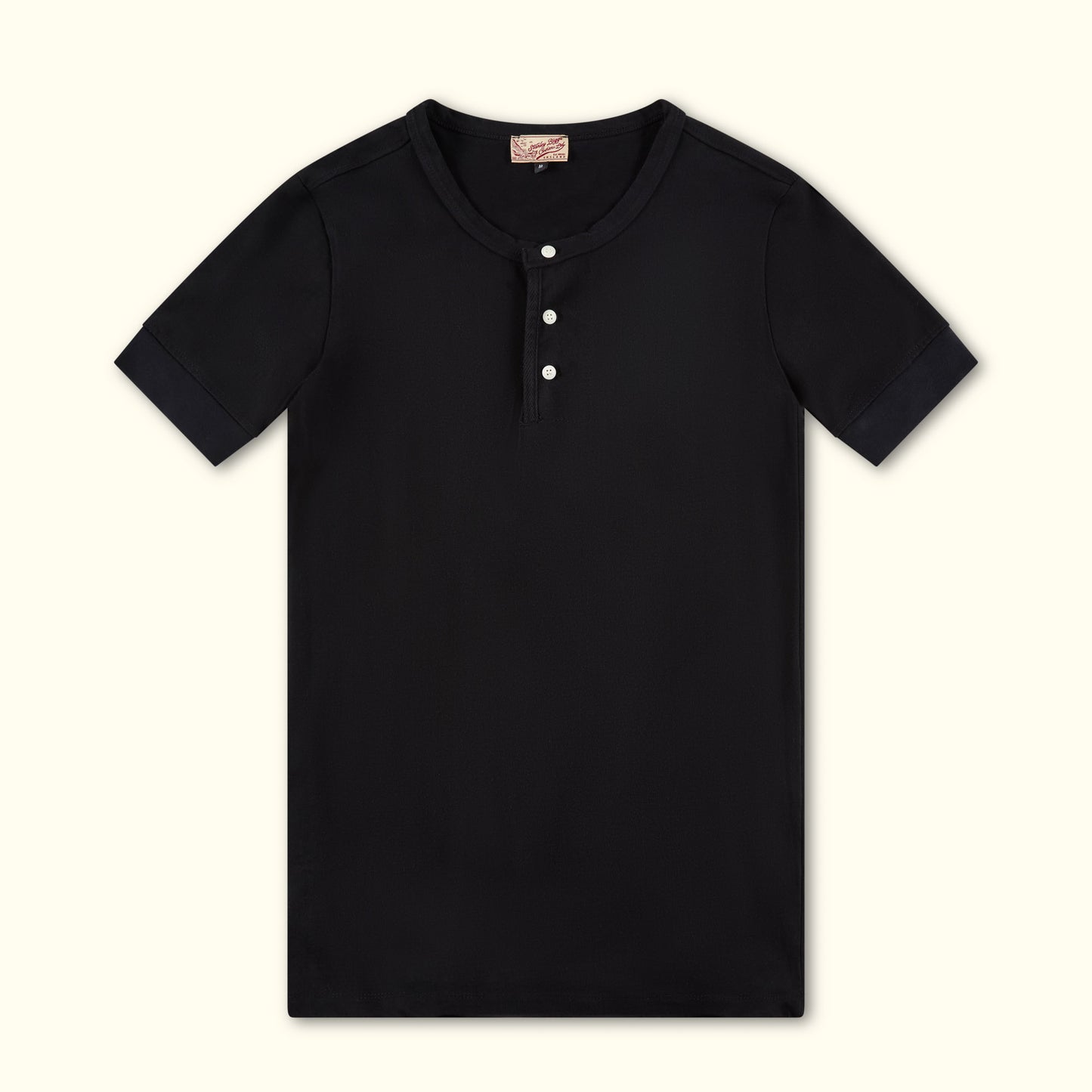 The Arkwright Henley Shirt in Black