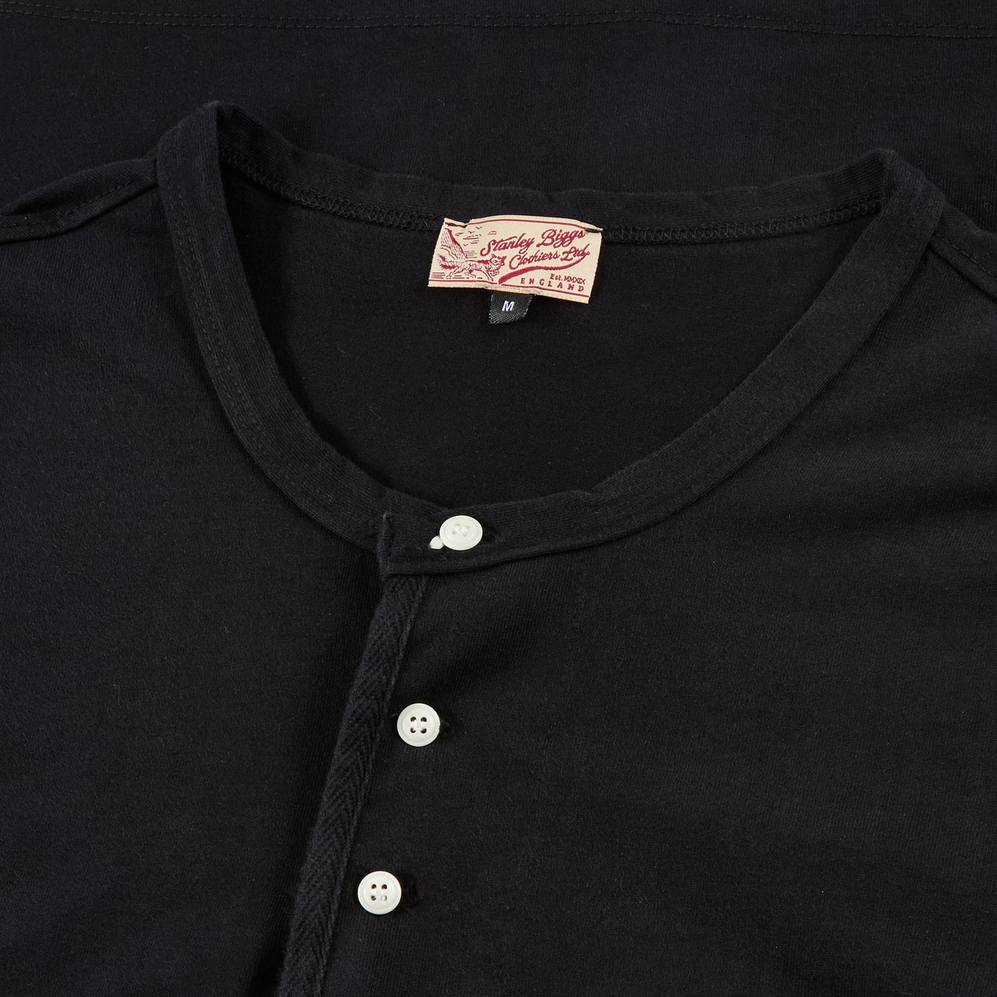 The Arkwright Henley Shirt in Black