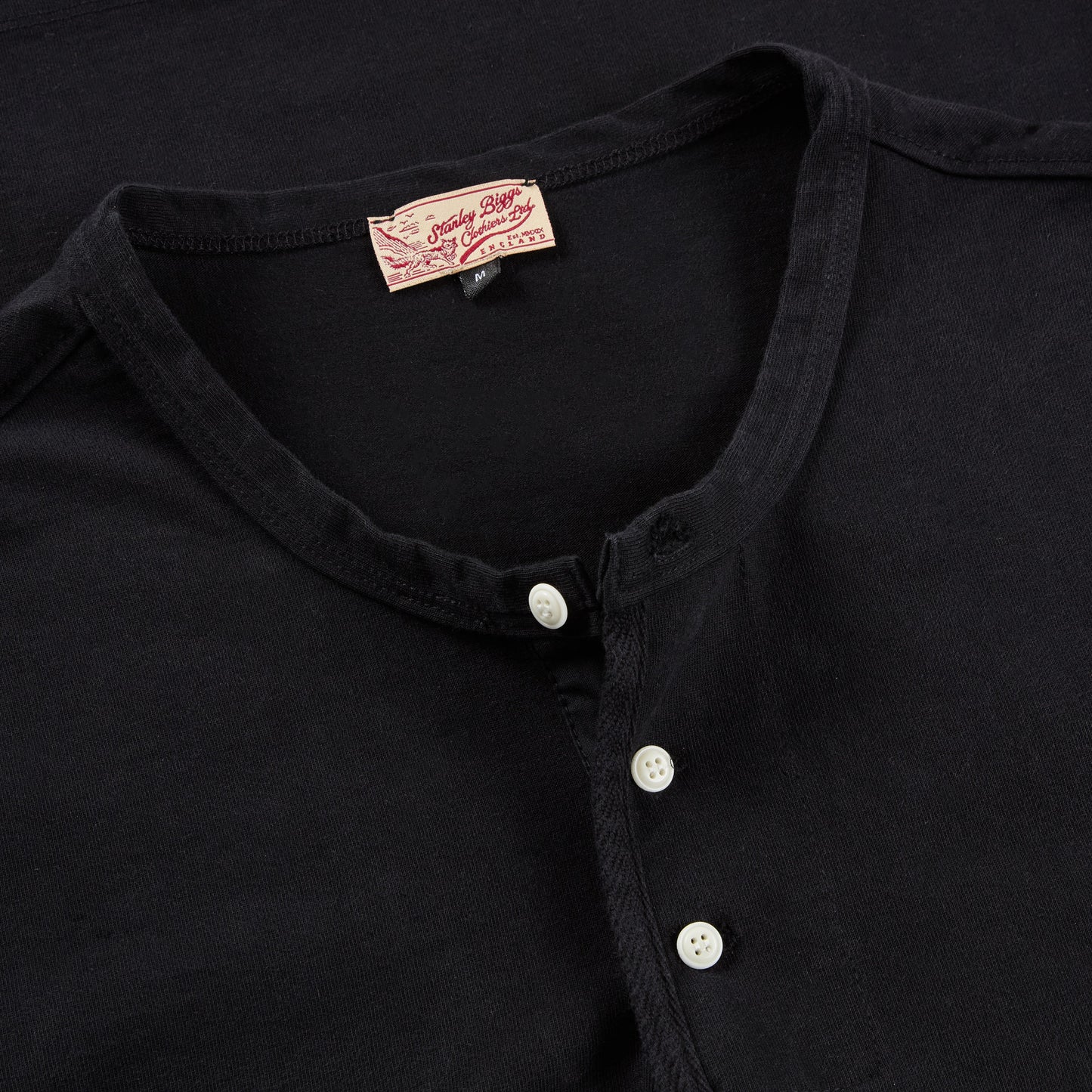 The Arkwright Henley Shirt in Black