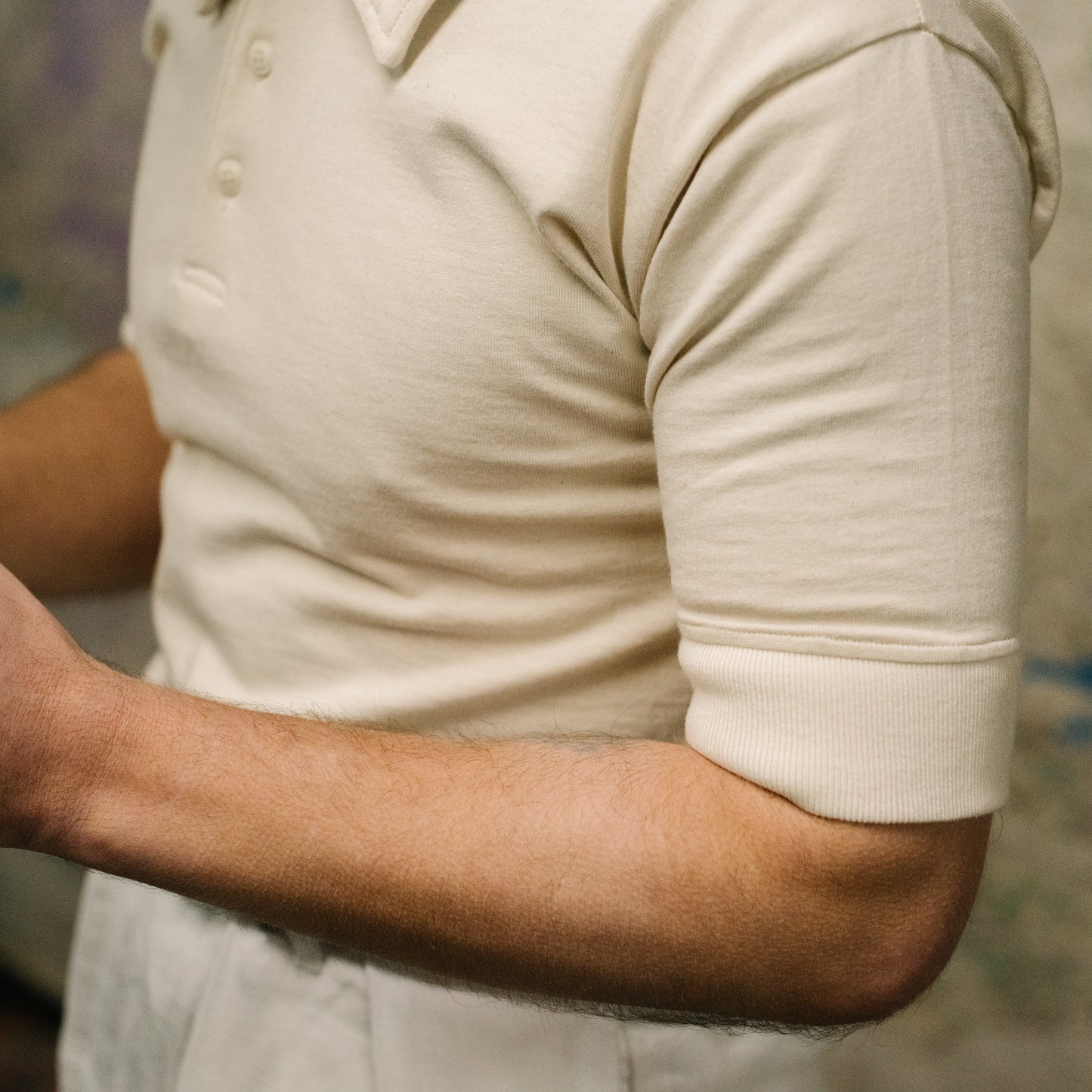 The Radcliffe Polo Shirt in Ivory