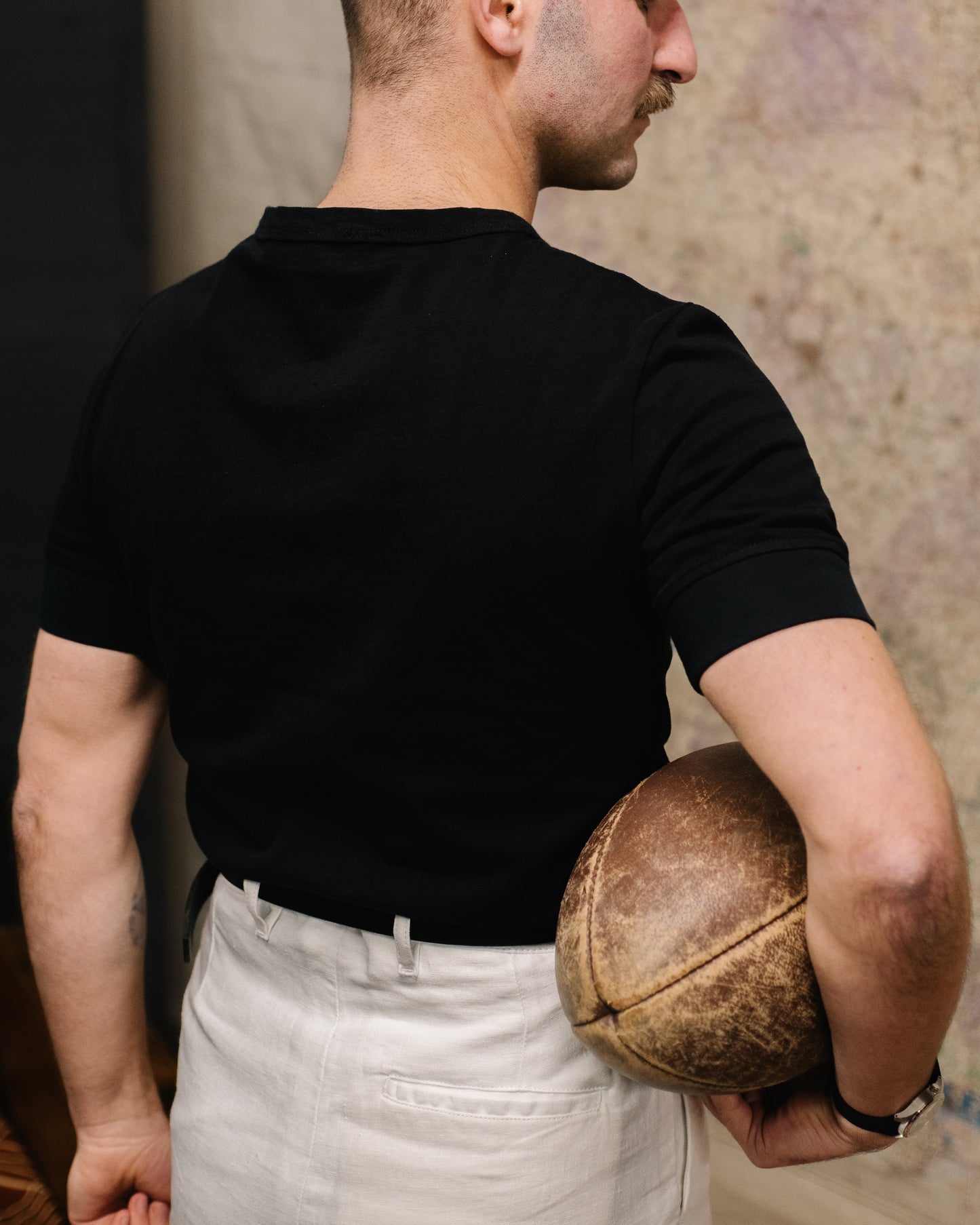 The Arkwright Henley Shirt in Black