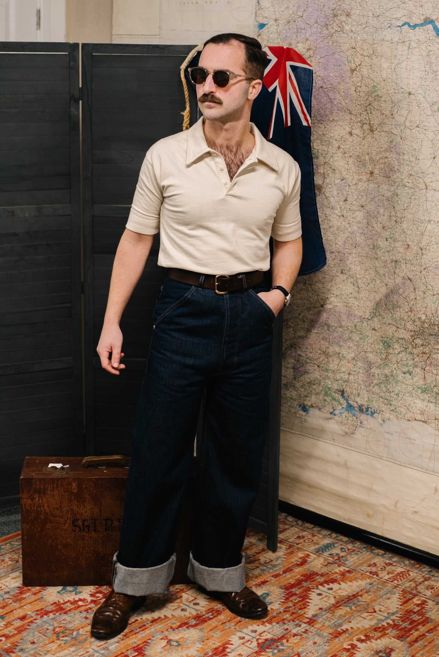 The Radcliffe Polo Shirt in Ivory