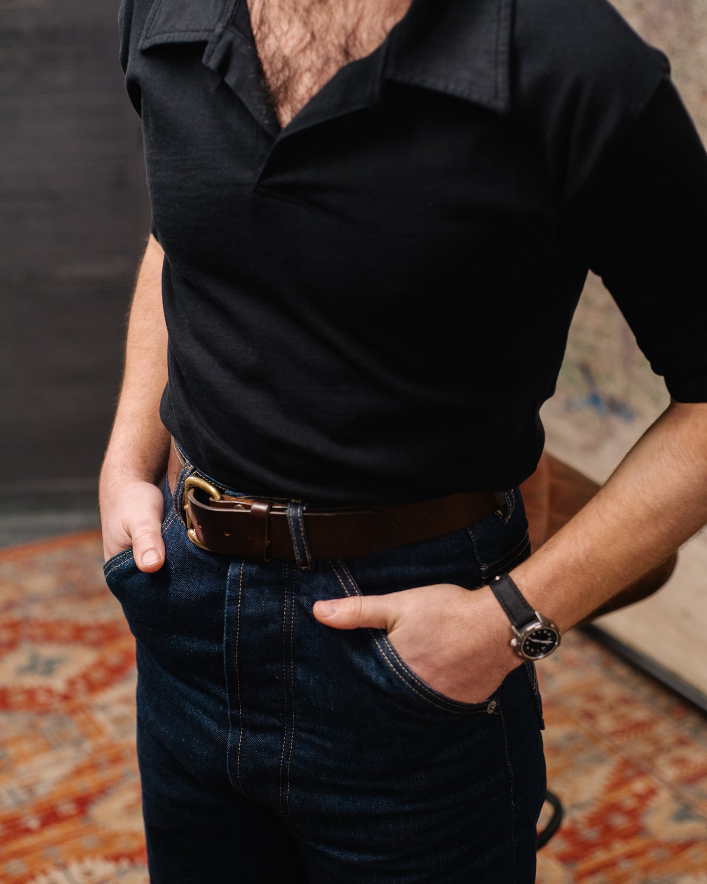 The Pembroke Polo Shirt in Black