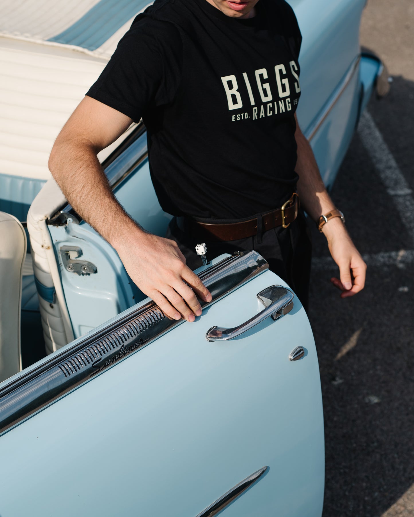 Biggs Racing T-Shirt in Black