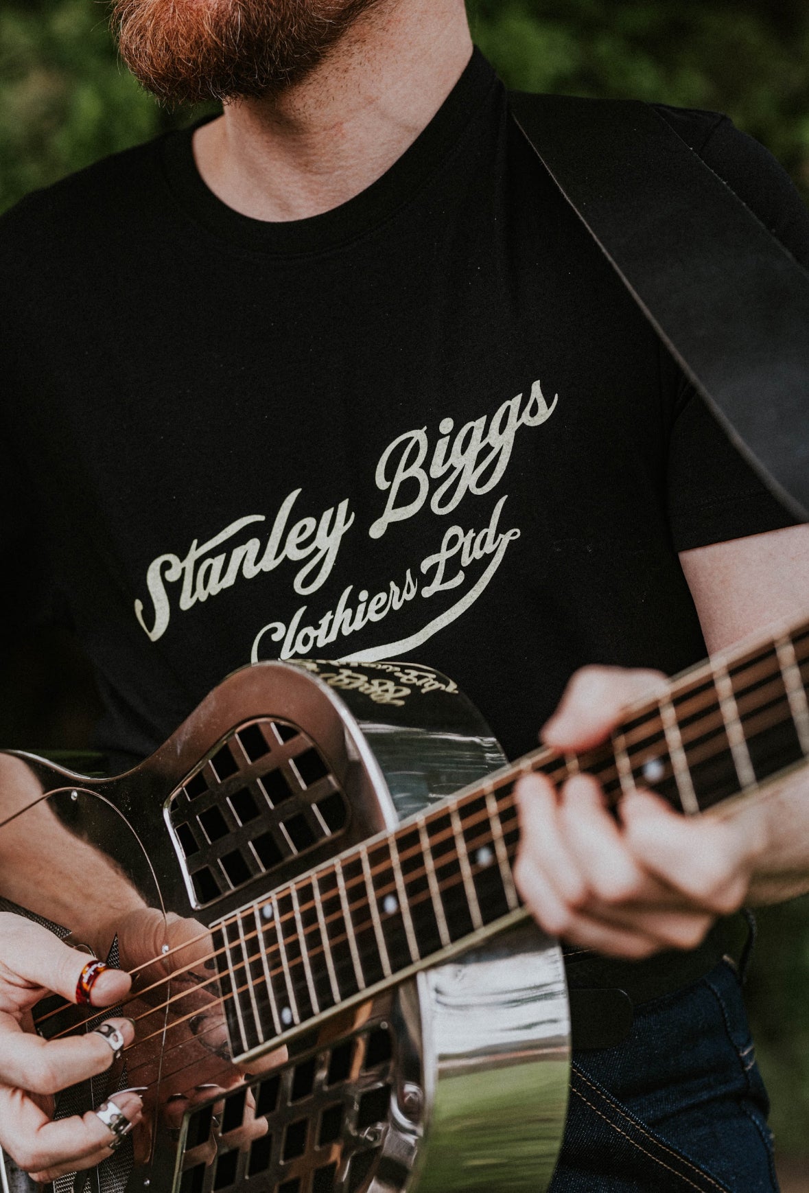 Biggs Script T-Shirt in Black