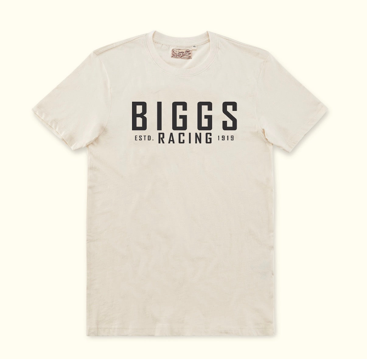 Biggs Racing T-Shirt in Cream