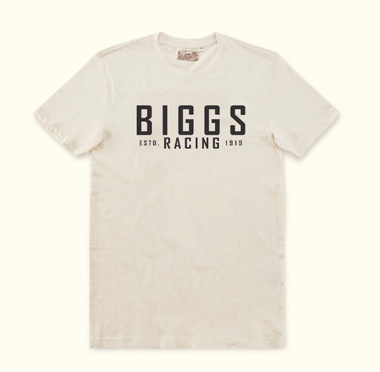 Biggs Racing T-Shirt in Cream