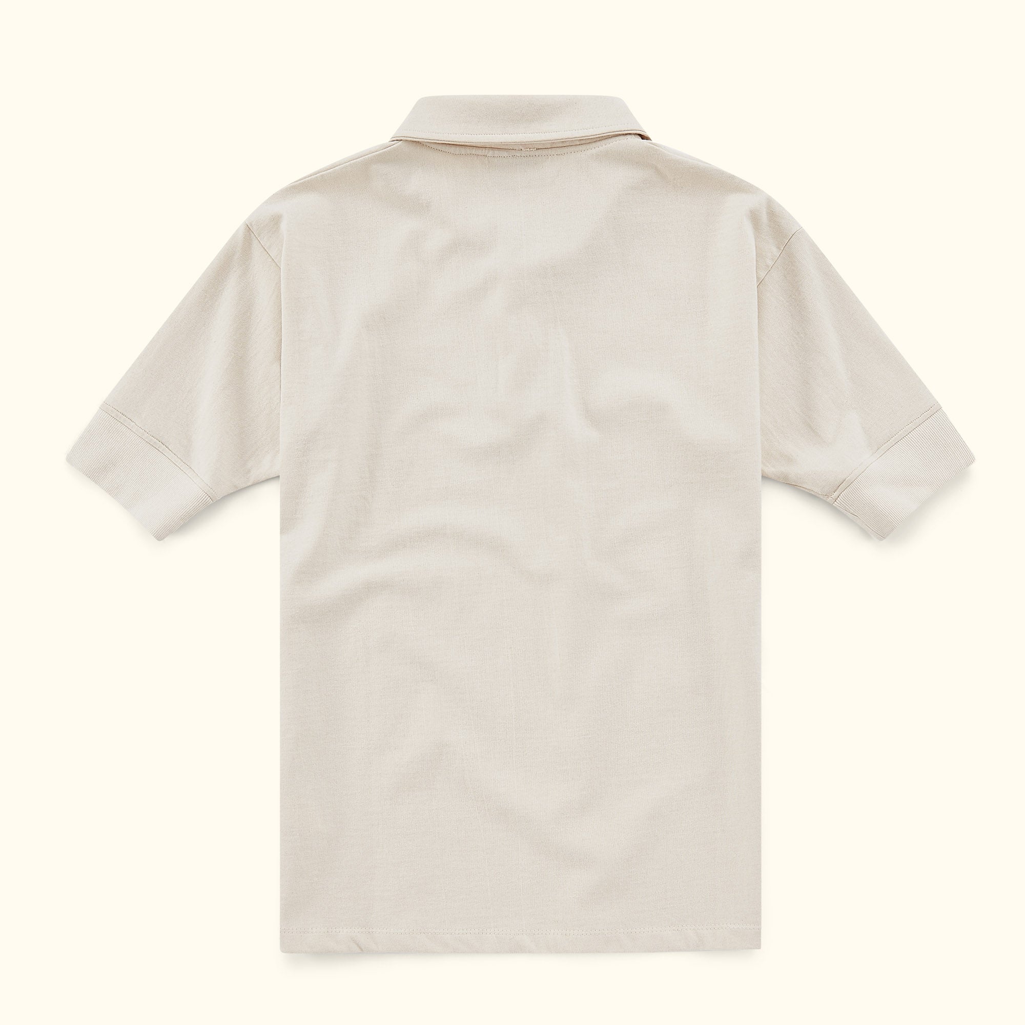 The Radcliffe Buttoned Polo Shirt in Ivory | British Made